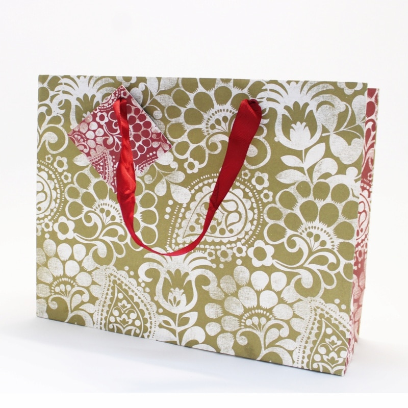The Gift Wrap Company ギフトバッグ （ゴールド×ホワイト）