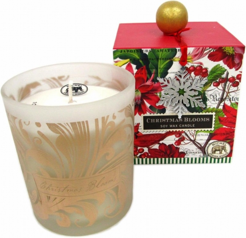 【掘り出し物・訳あり品】 Michel Design Works 【クリスマス】 アロマキャンドル Lサイズ （CHIRSTMAS BLOOMS）