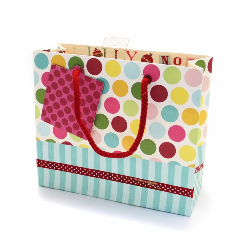 The Gift Wrap Company 【クリスマス】 ギフトバッグ  (カラフル×水玉）