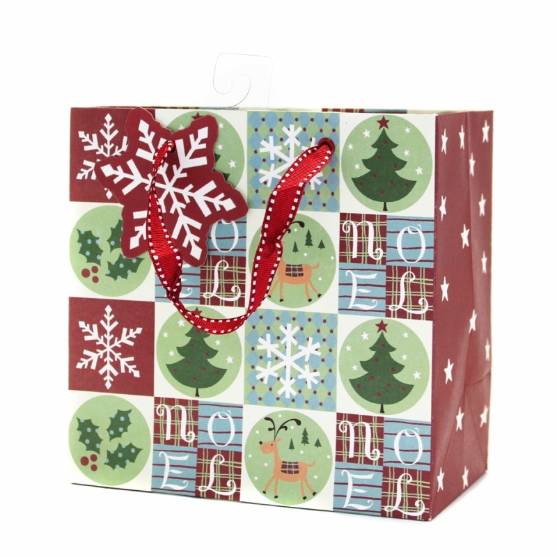 【掘り出し物・訳あり品】The Gift Wrap Company 【クリスマス】 ギフトバッグ Sサイズ (クリスマスシンボル）