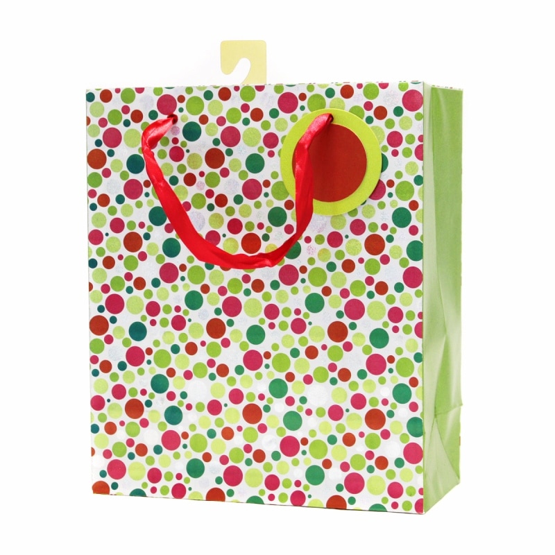 The Gift Wrap Company ギフトバッグ (カラフル×ドット）