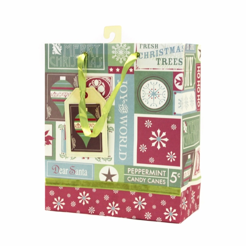 The Gift Wrap Company 【クリスマス】 ギフトバッグ (クリスマスモチーフ×パッチワーク）