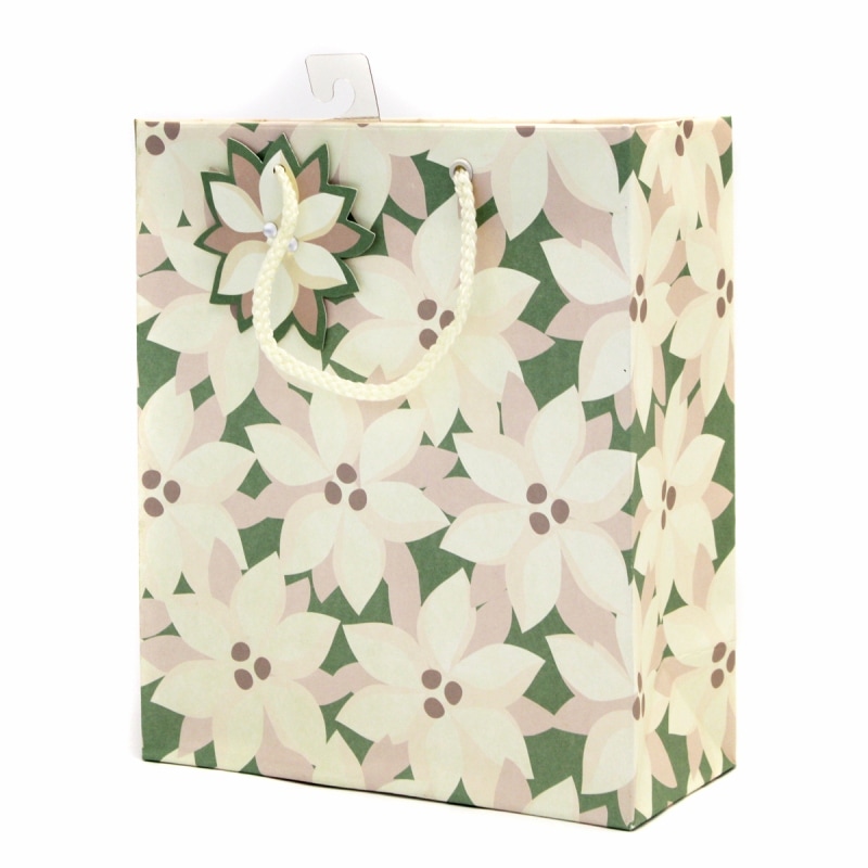The Gift Wrap Company 【クリスマス】 ギフトバッグ (ウィンターフローラル）