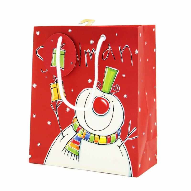 The Gift Wrap Company 【クリスマス】 ギフトバッグ (スノーマンとプレゼント）