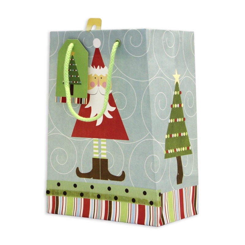 The Gift Wrap Company 【クリスマス】 ギフトバッグ (サンタクロース×渦巻き模様）