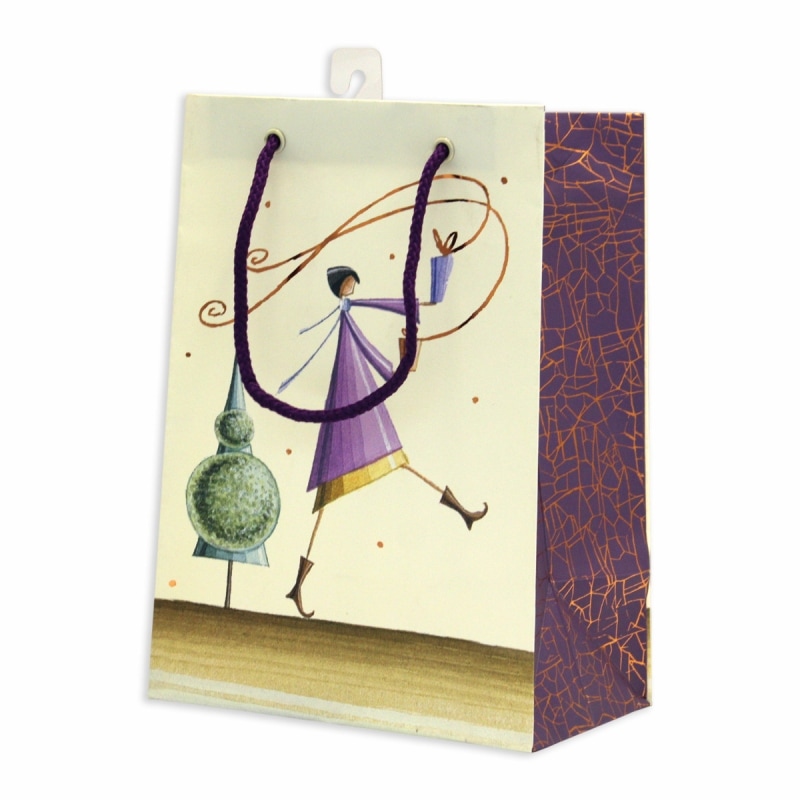The Gift Wrap Company 【クリスマス】 ギフトバッグ (プレゼントを持つ女性）
