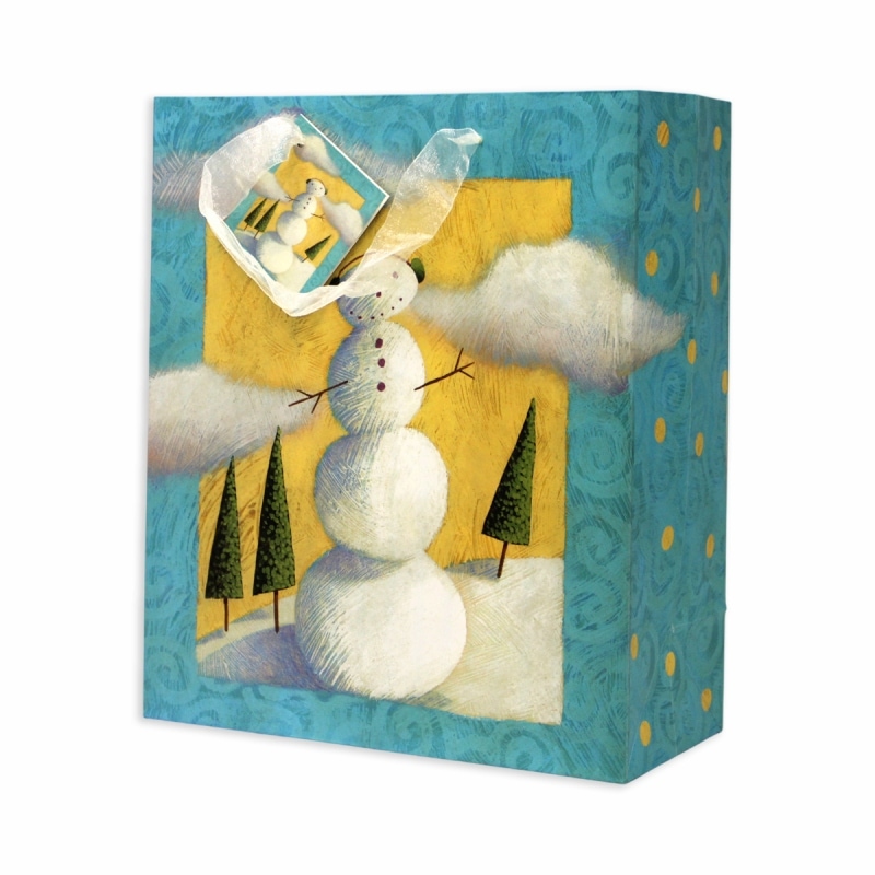 The Gift Wrap Company 【クリスマス】 ギフトバッグ (雪景色の中のスノーマン）