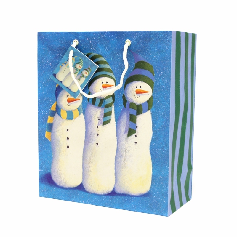 The Gift Wrap Company 【クリスマス】 ギフトバッグ (3人のスノーマン）
