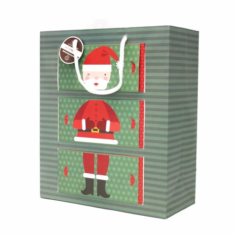 The Gift Wrap Company 【クリスマス】 ギフトバッグ (サンタミックス＆マッチ）