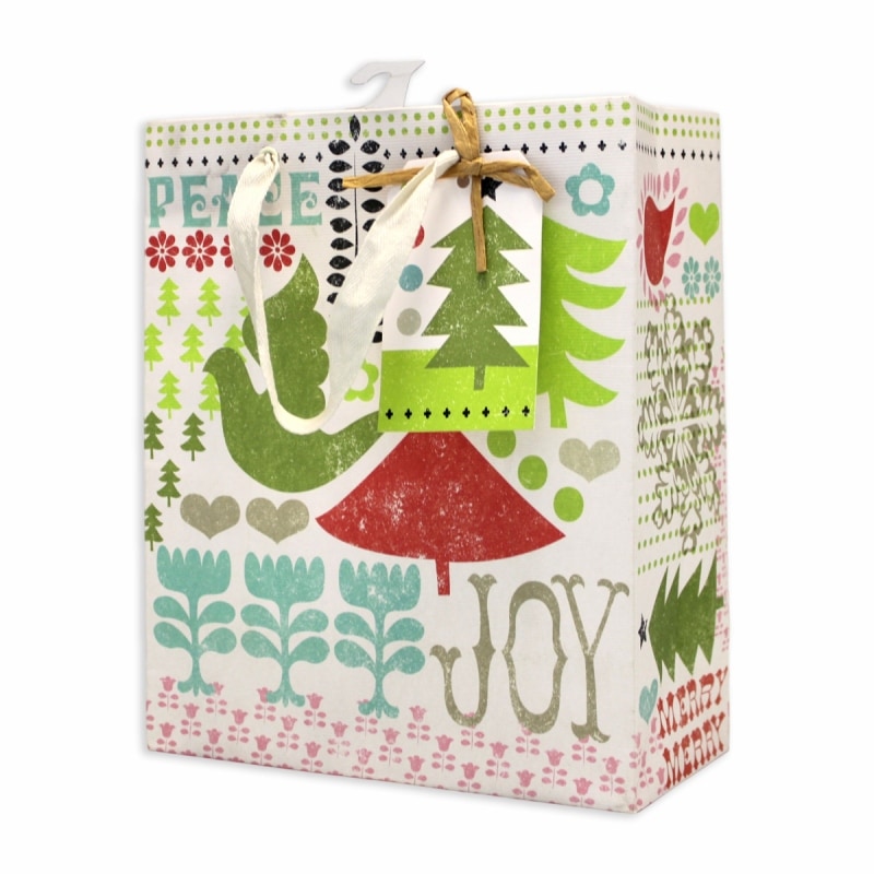 The Gift Wrap Company 【クリスマス】 ギフトバッグ (ホリデーウッドカット）