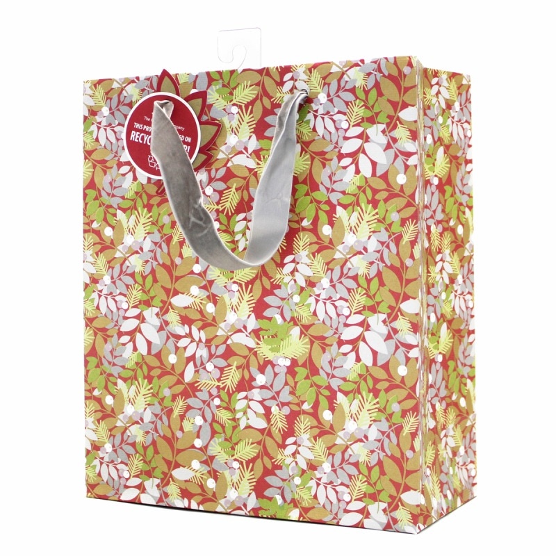 The Gift Wrap Company 【クリスマス】 ギフトバッグ (ウィンターボタニカル）