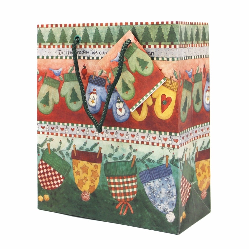 The Gift Wrap Company 【クリスマス】 ギフトバッグ (手袋×ニット帽）