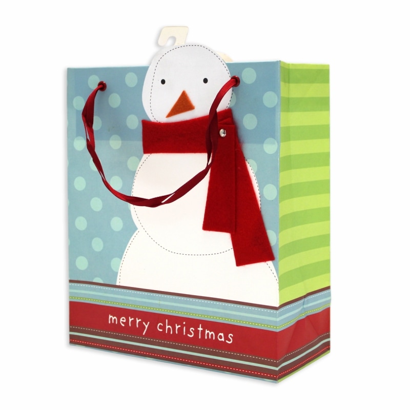 The Gift Wrap Company 【クリスマス】 ギフトバッグ (赤いマフラーのスノーマン）
