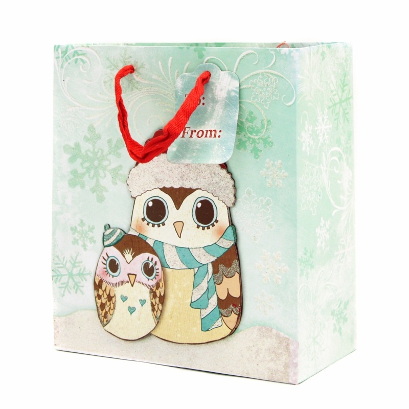 Molly & Rex 【クリスマス】 ギフトバッグ (フクロウの親子）