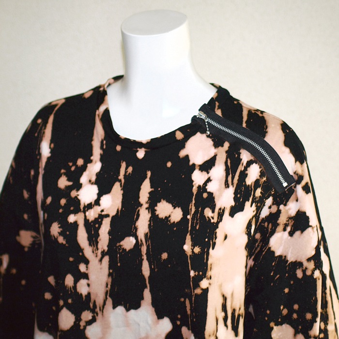 ブリーチzipスリットtシャツワンピース トップス Zazi