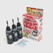 (ZCC325BKX3) CANON キヤノン BCI-325PGBK対応詰め替えインク50mlx3本セット BLACK 顔料黒 インク つめ替え 詰替 プリンタ 器具付