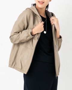 ラムレザーフーディブルゾン|BLOUSON|■OUTER