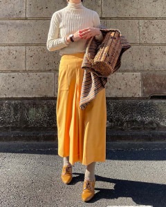【Canaria Style】《即納》フロントタックアクセントスカート|SKIRT|BOTTOMS