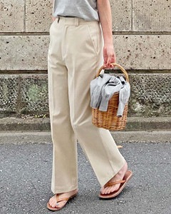 【Canaria Style】《即納》シリコンツイルハンサムチノストーレートパンツ|BOTTOMS