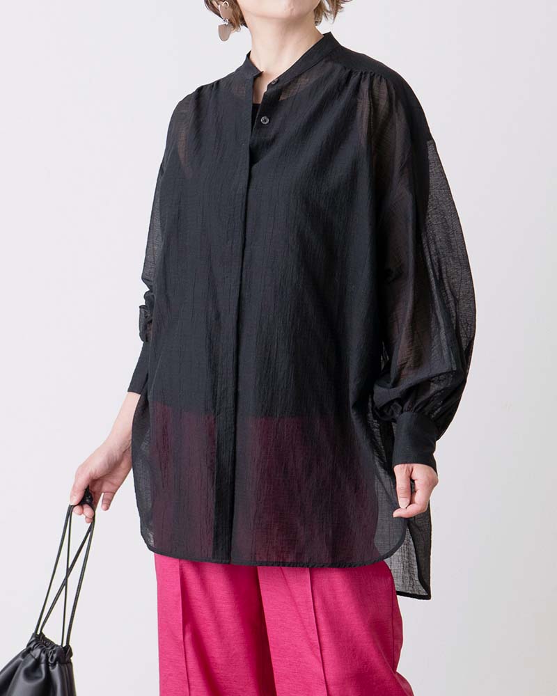 フランス素材シアーシャツ2WAYチュニック