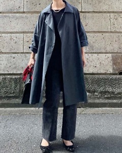 【Canaria Style】コットンナイロンスリットデザイントレンチコート|OUTER