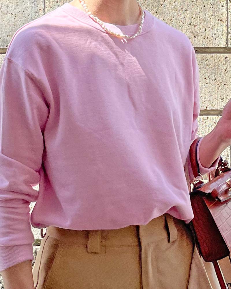 【Canaria Style】ミニ裏毛ラウンドプルオーバー