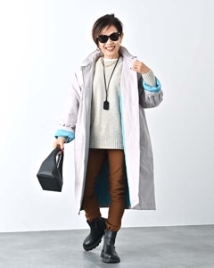 【YOKO ISHIBASHI】パデッドステンカラーコート|OUTER