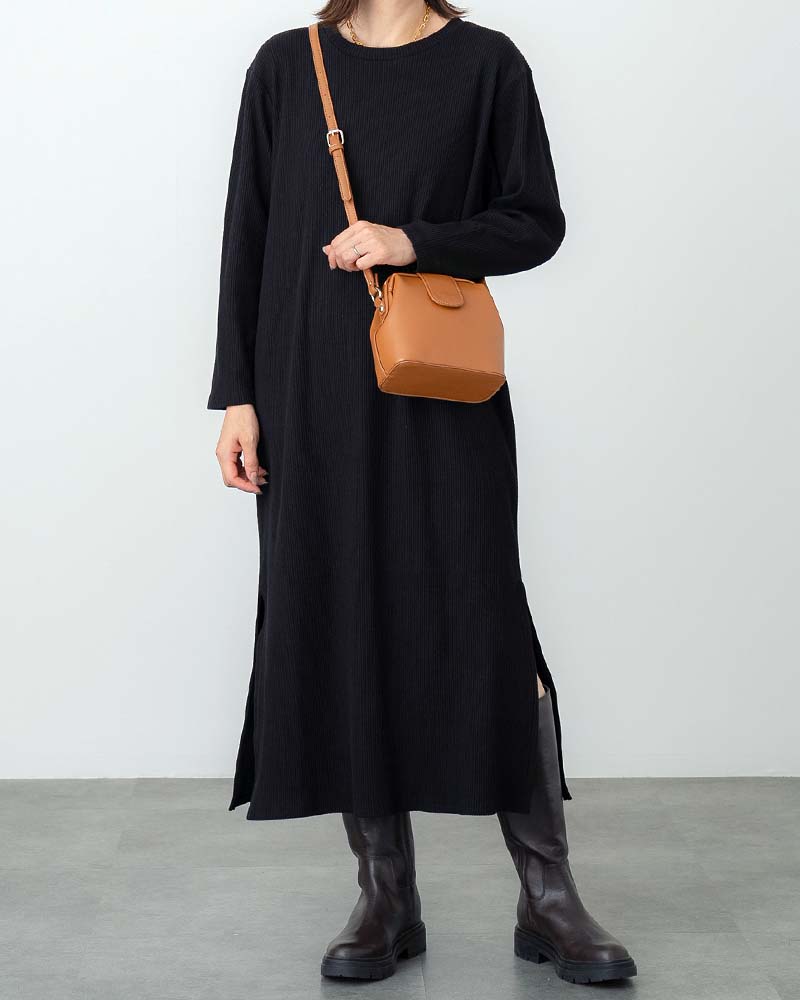 【otostyle】テレコリブIラインワンピース