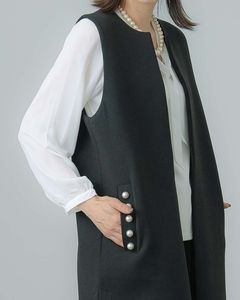 パールポケットアクセントジレ|TOPS