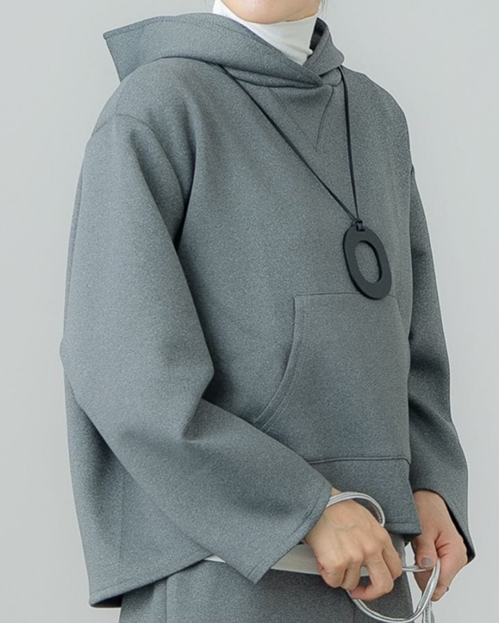 スポンジニットバッククロスフーディープルオーバー《セットアップ対応》