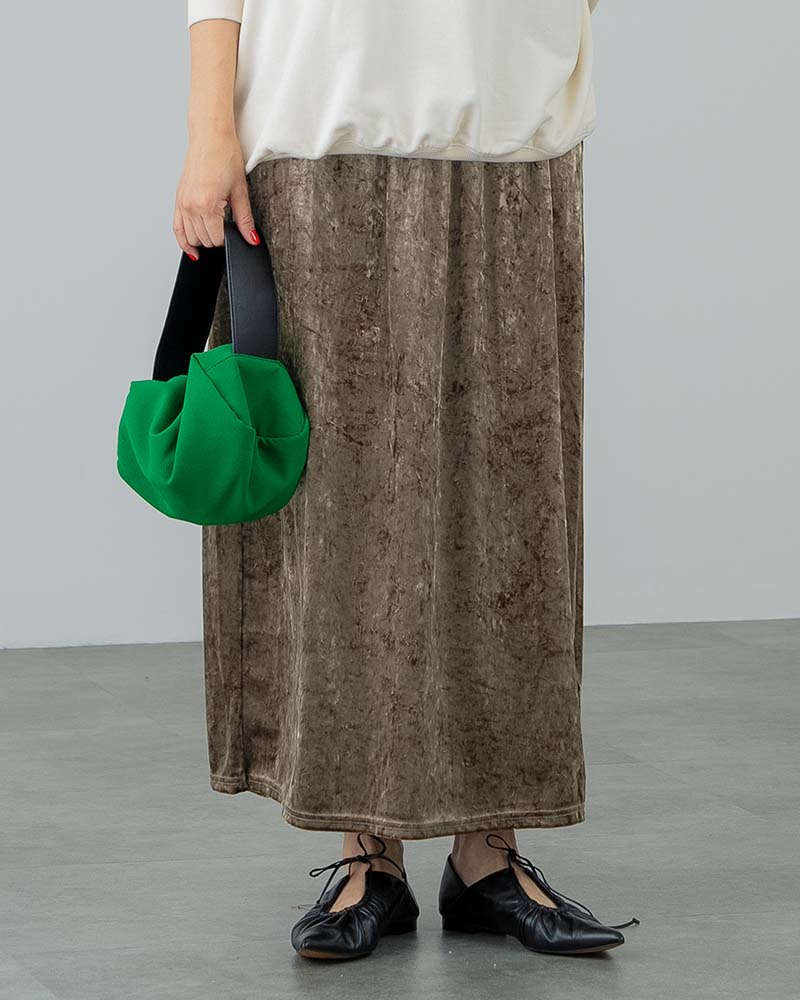 Ai TAKAHASHI】クラッシュベロアナロースカート | BOTTOMS | 元町