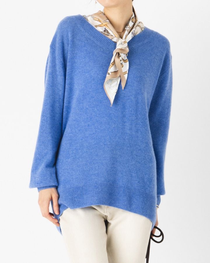 PG♡カシミヤ×DIAPLEXクールネックニットプルオーバー1 カシミヤ100％エアリーニットハイネックプルオーバー | TOPS | 元町