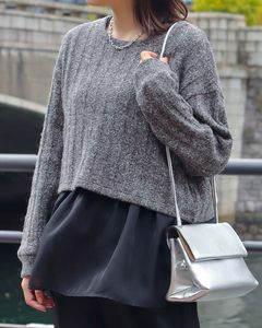 【otostyle】クロップドニットプルオーバー＆シアーチュニック 2点セット|TOPS