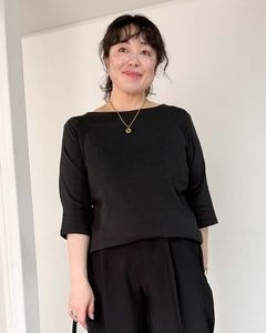 【otostyle】七分袖ボートネックプルオーバー|TOPS