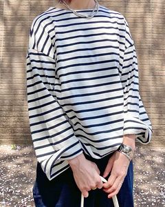 【Canaria Style】裾ドロスト入りバスクボーダープルオーバー|TOPS