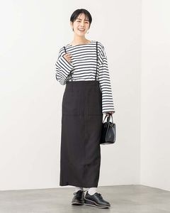 ストラップ付きIラインスカート|BOTTOMS