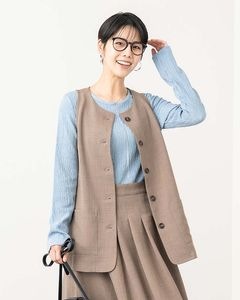 リネンタッチナローショルダージレ《セットアップ対応》|OUTER