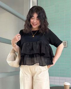 【otostyle】異素材切り替えティアードキャミソールチュニック|TOPS