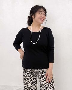 【otostyle】コットンフライスラウンドネック八分袖Tシャツ|TOPS