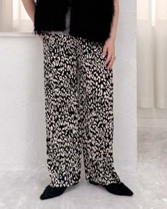 【otostyle】セルフカットレオパード柄プリーツパンツ（再入荷）
