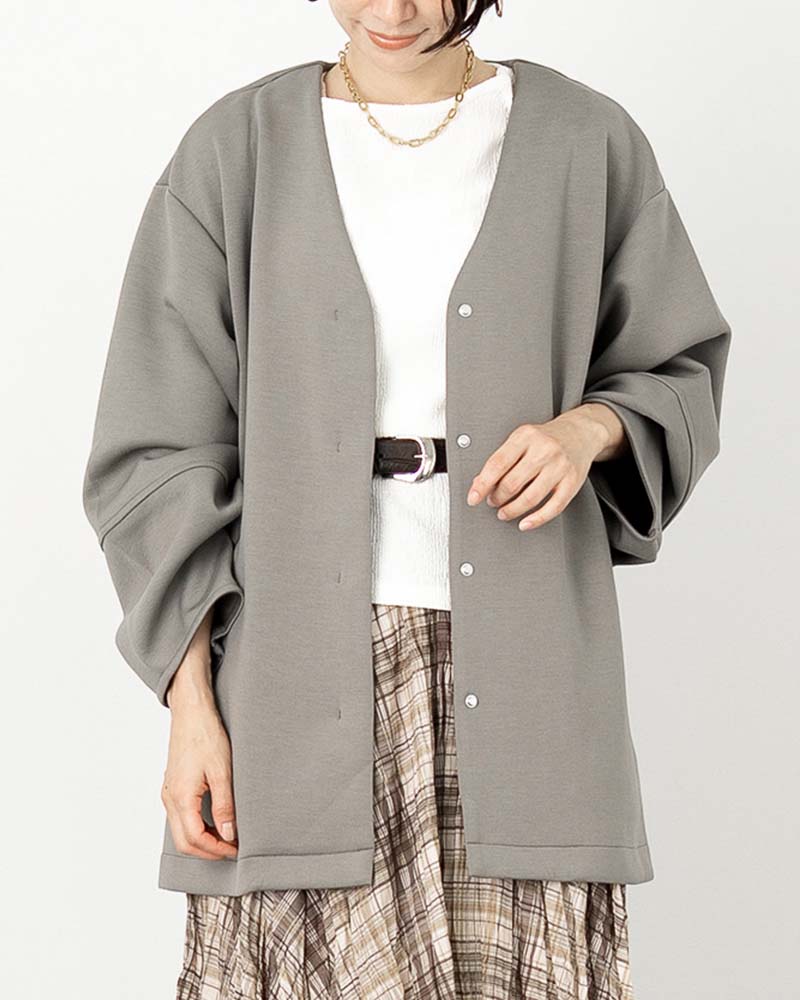 ダンボールポンチバックタックノーカラーライトコート