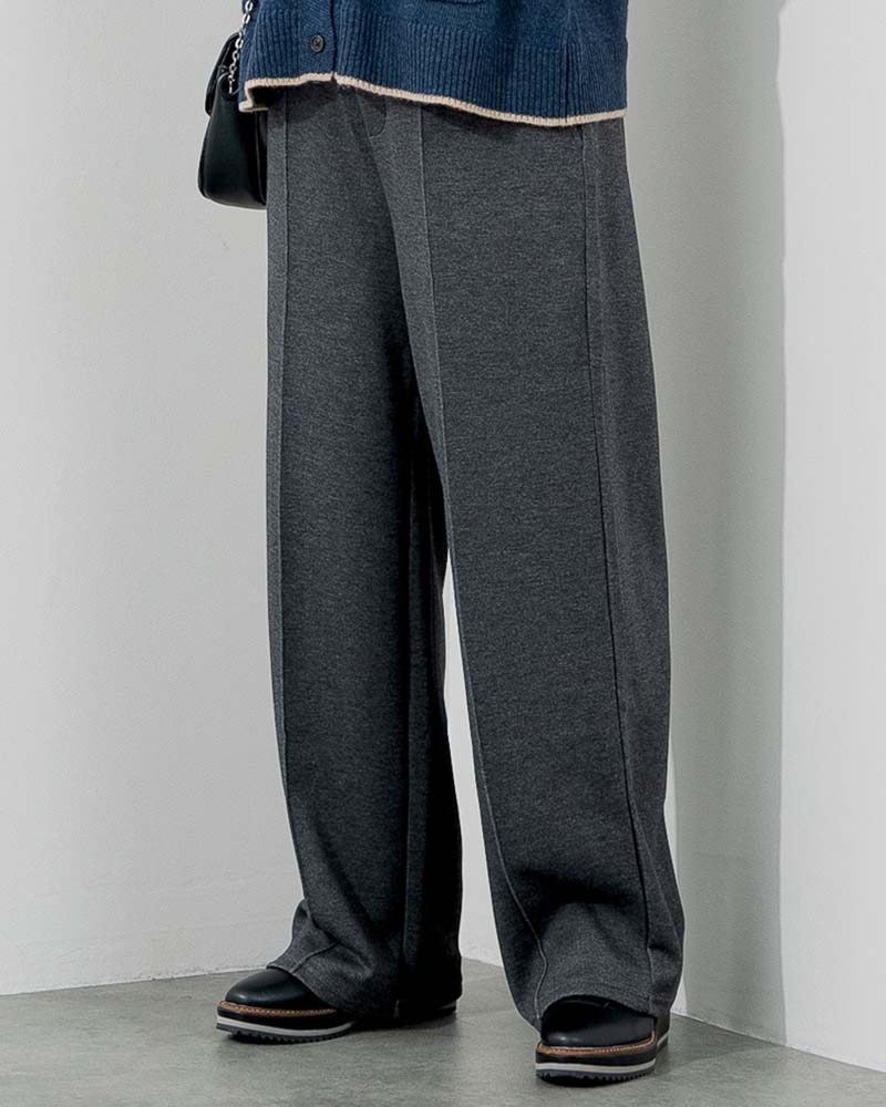 ボンディングピンタックイージーパンツ