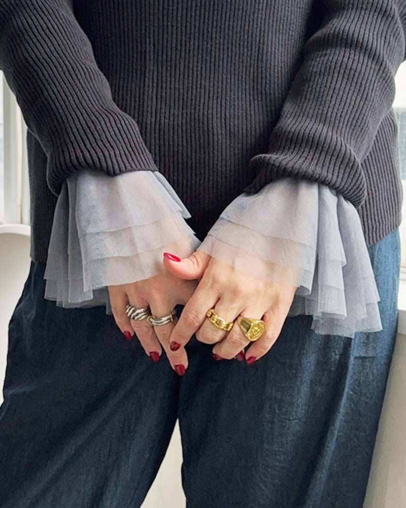 【otostyle】チュールティアード付け袖