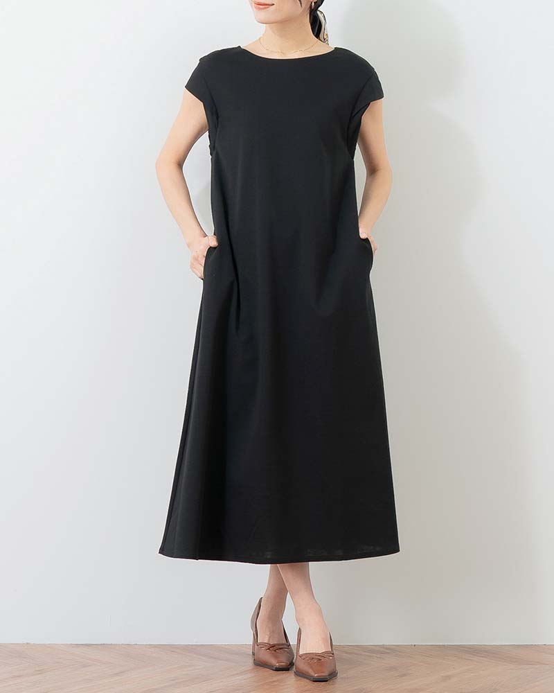 エグゼクティブジャージータックスリーブワンピース