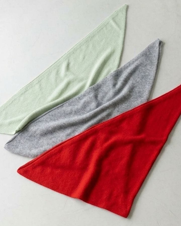 【Canaria Style】カシミヤ100％トライアングルニットストール