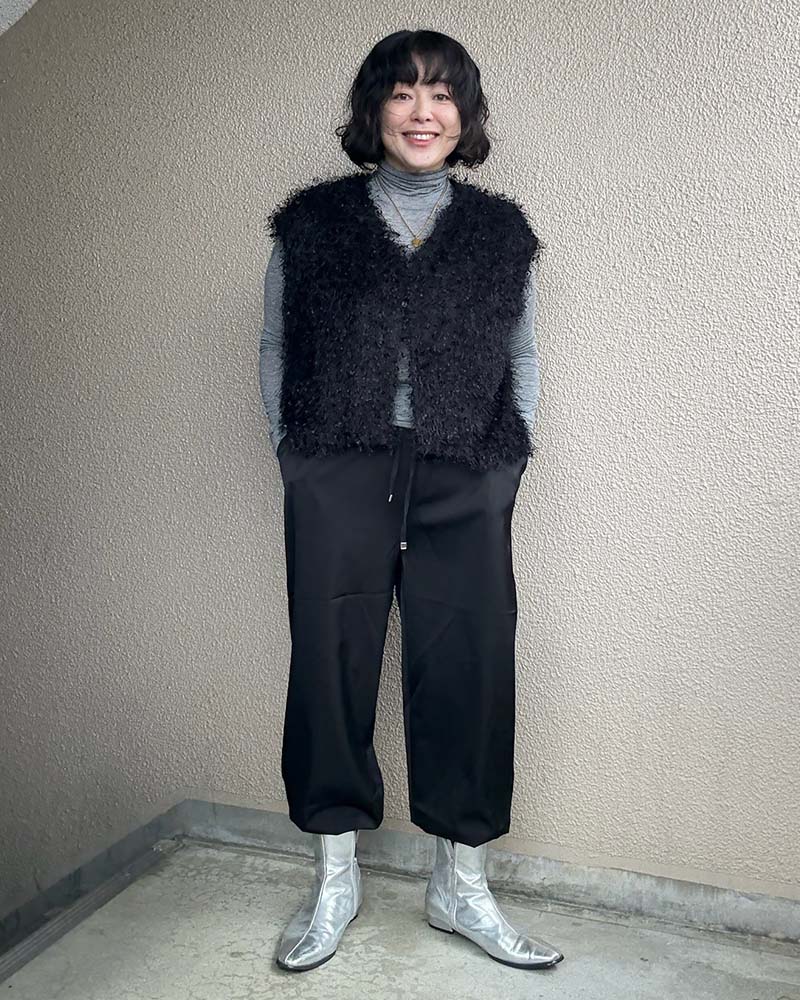 【otostyle】フリンジVネックベスト