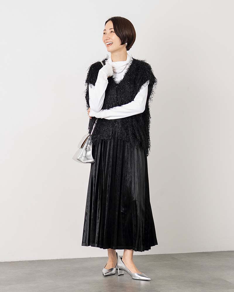 【otostyle】フリンジVネックベスト