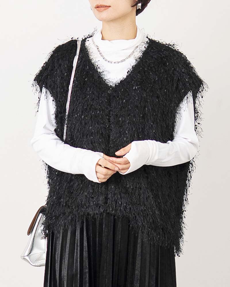 【otostyle】フリンジVネックベスト