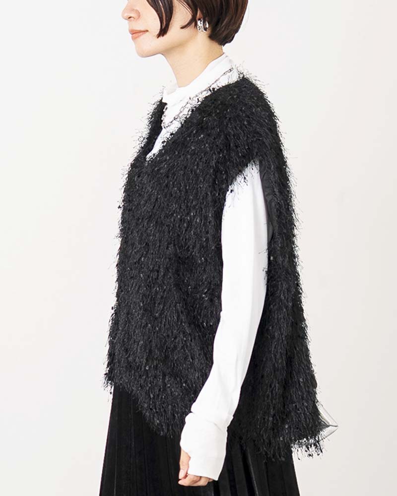 【otostyle】フリンジVネックベスト