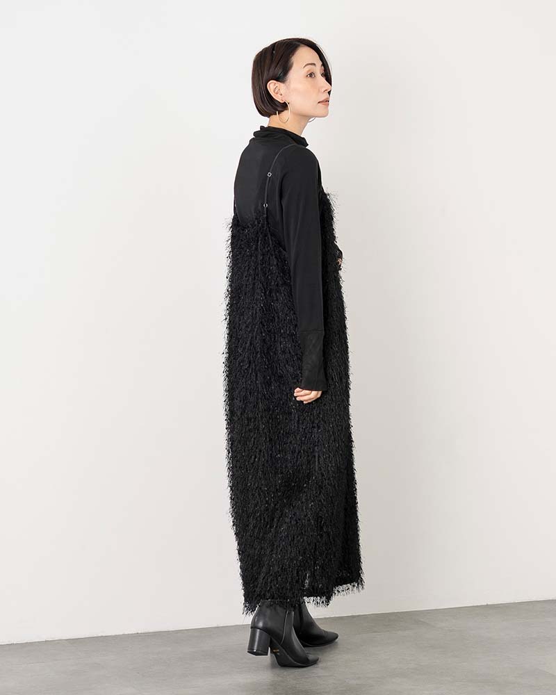 【otostyle】フリンジIラインキャミワンピース